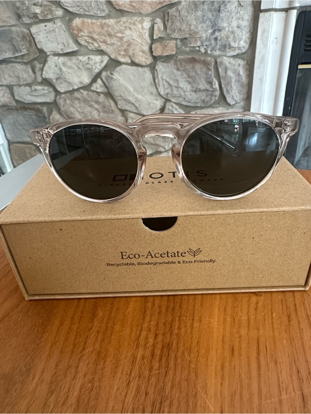 Eco Clear Sunglasses with Smokey Blue Polar Lenses